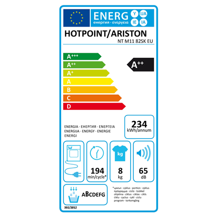 Džiovyklė Hotpoint ARISTON Hotpoint Dryer machine NT M11 82SK EU Energy  efficiency class A++, Front loading, 8kg, Condensation, Gylis 65.5 cm,  Baltas | Varle.lt