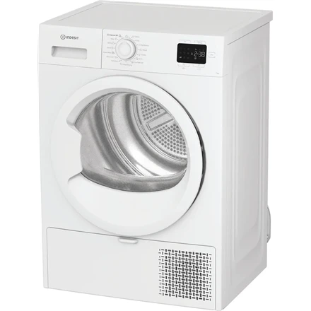 INDESIT džiovyklė | C YSD 72D WW EE | Energijos vartojimo efektyvumo klasė E | Priekinis pakraunamas | 7kg | Šilumos siurblys | Skaitmeninis | Gylis 54,5 cm | Baltas