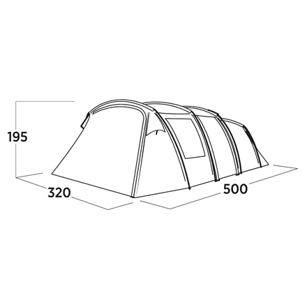 Palapinė Easy Camp Hamra, 5 žmonėms, Mėlyna