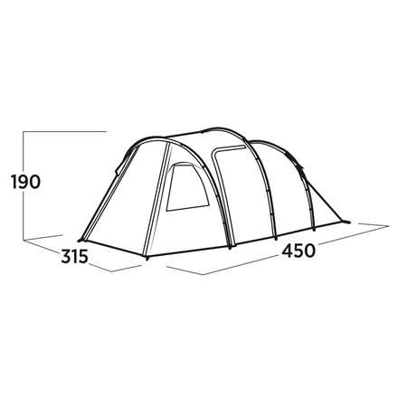 Palapinė Easy Camp Hidra, 5 žmonėms, Žalia