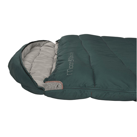 Easy Camp Lengva stovykla | Moon 200 Double | Miegmaišis | 220 x 150 cm | Dviejų krypčių atidarymas - automatinis užraktas, L formos | žalsvai mėlyna