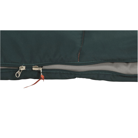 Easy Camp Lengva stovykla | Moon 200 Double | Miegmaišis | 220 x 150 cm | Dviejų krypčių atidarymas - automatinis užraktas, L formos | žalsvai mėlyna