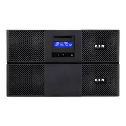 Eaton 9E UPS, 11 kVA, 10 kW, Input: Hardwired, Outputs: Hardwired, Rack, 6U, Rack-mounting kit included | Eaton
