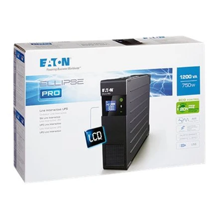 Nepertraukiamo maitinimo šaltiniai  Eaton 1200VA/750W UPS, line-interactive, DIN 4+4