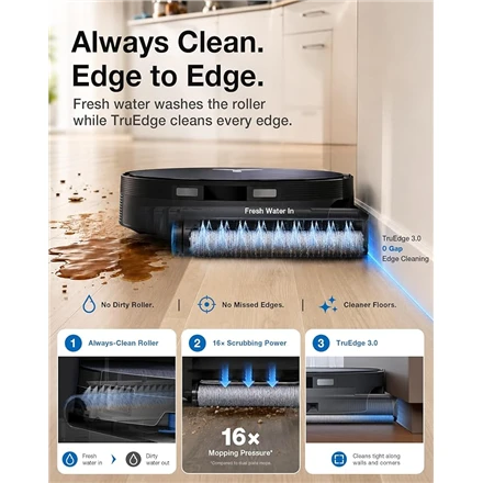 Dulkių siurblys-robotas ECOVACS DEEBOT X12 OmniCyclone, Juodas