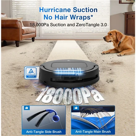 Plaunantis dulkių siurblys-robotas Ecovacs DEEBOT T80 OMNI, juodas