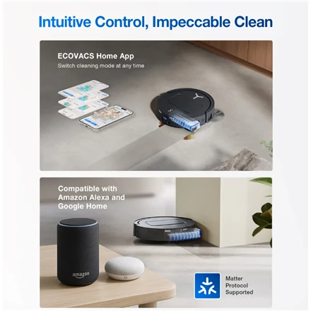 Plaunantis dulkių siurblys-robotas Ecovacs DEEBOT T80 OMNI, juodas