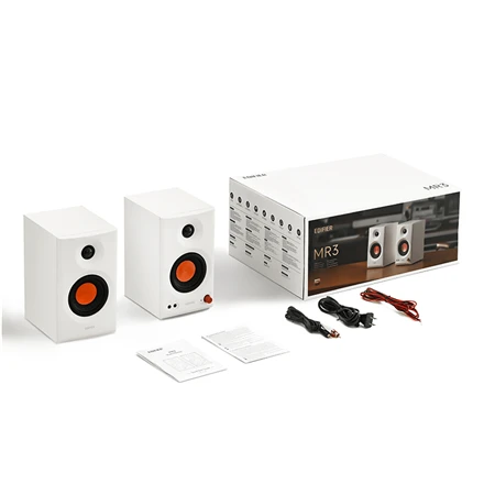 Kompiuterio kolonėlės Edifier | Powered Studio Monitorius Speakers | MR3 | 18 W | Bluetooth | Belaidė jungtis | 85 dB | Baltas