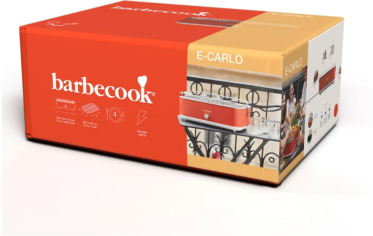 Elektrinis grilis Barbecook E-Carlo, 2500 W, Raudonas