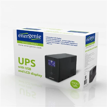 Nezatříděno Energija | Nepertraukiamo maitinimo šaltinis (UPS) su USB ir LCD ekranu | EG-UPS-035 | 2000 VA | 1200 W