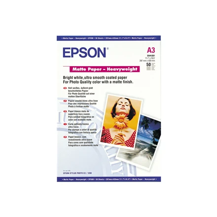 Epson matinis popierius, didelis svoris, DIN A3, 167 g/m², 50 lapų