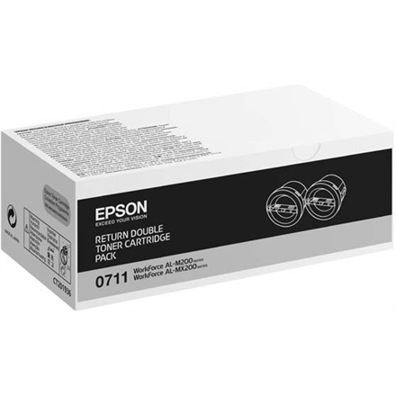 Epson Double Return Toneris Cartridge Pack 2 x 2,5k, skirta AL-M200 series Epson
