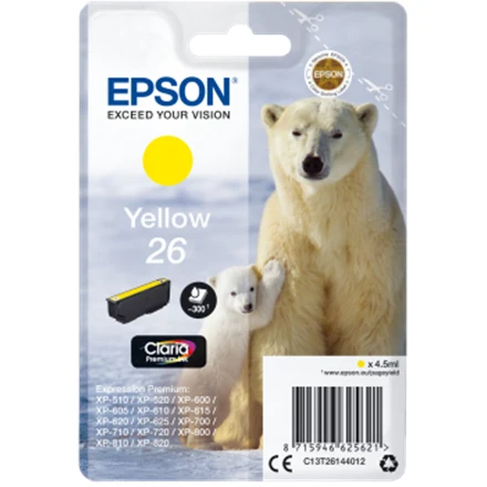 Epson T2614 (26) (C13T26144010), geltona kasetė