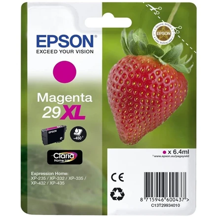 Epson No.29XL HC (C13T29934012), purpurinė kasetė