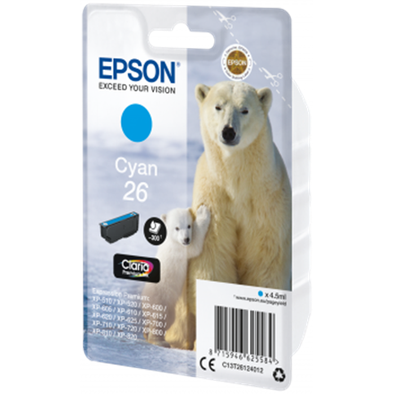 Epson T2612 (26) (C13T26124012), žydra kasetė