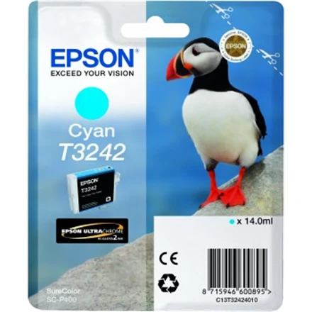 Epson T3242 | Rašalo kasetė | Žydra spalva