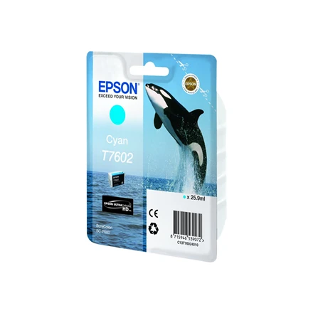 Epson T7602 | Rašalo kasetė | Žydra spalva
