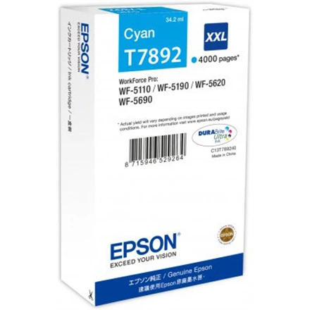 Epson T7892 XXL | Rašalo kasetė | Žydra spalva