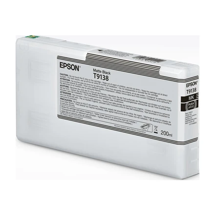 EPSON T91380N Matte Juodas Ink Cartridge (200ml) | Epson C13T91380N | Epson T9138 - matte juodas - original - ink cartridge | Epson UltraChrome HDX Ink | Matte juodas
