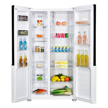 ETA | Šaldytuvas | ETA139790000EN | Energy efficiency class E | Free standing | Side by side | Height 177 cm | No Frost system | Šaldytuvas net capacity 291 L | Šaldiklis net capacity 151 L | Ekranas | 39 dB | Baltas