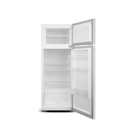 ETA | Šaldytuvas | ETA254690000E | Energy efficiency class E | Free standing | Double Door | Height 142.6 cm | Šaldytuvas net capacity 169 L | Šaldiklis net capacity 37 L | 40 dB | Baltas