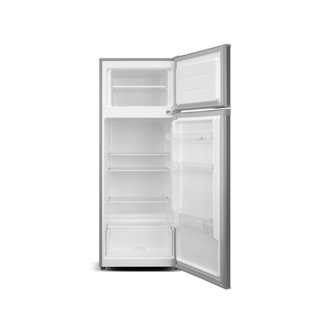 ETA | Šaldytuvas | ETA254790010E | Energy efficiency class E | Free standing | Double Door | Height 142.6 cm | Šaldytuvas net capacity 169 L | Šaldiklis net capacity 37 L | 40 dB | Sidabrinis