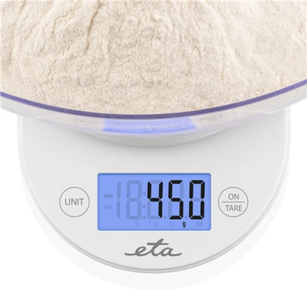 ETA | Virtuvinės svarstyklės with a bowl | ETA577090000 Mari | Graduation 1 g | Ekranas type LCD | Baltas