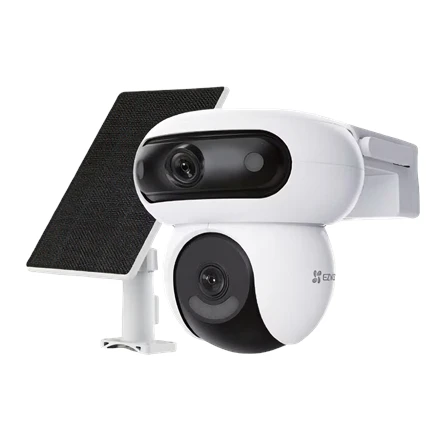 EZVIZ CS-HB90/SP lauko akumuliatorinė dviguba kamera (2x4MP, 10400mAh, Su saulės panele)