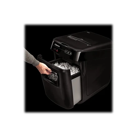 Fellowes Cross-Cut | AutoMax 200C | Juodas | Popieriaus smulkinimas | Kompaktinių diskų smulkinimas | Kreditinių kortelių smulkinimas