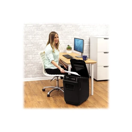 Fellowes Cross-Cut | AutoMax 200C | Juodas | Popieriaus smulkinimas | Kompaktinių diskų smulkinimas | Kreditinių kortelių smulkinimas