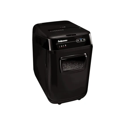 Fellowes Cross-Cut | AutoMax 200C | Juodas | Popieriaus smulkinimas | Kompaktinių diskų smulkinimas | Kreditinių kortelių smulkinimas