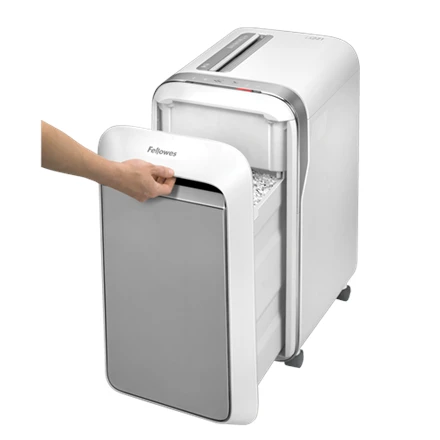 Fellowes MicroShred LX221 su atidarytu atliekų stalčiumi