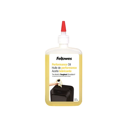 Fellowes | Naudojimo alyva 355 ml | Naudoti su visais Fellowes kryžminio ir mikropjovimo smulkintuvais. Sutepkite smulkintuvą alyva kiekvieną kartą ištuštindami šiukšliadėžę arba bent du kartus per mėnesį. Plastikinis buteliukas su spaudžiamu antgaliu užtikrina visišką padengimą.