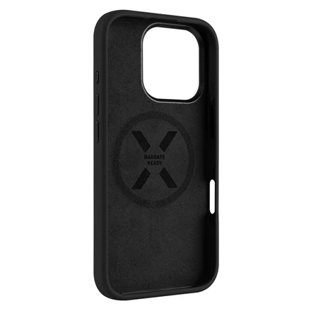 Dėklas Fixed Fiksuotas galinis dangtelis | Apple | iPhone 17 | Skystas silikonas | Juodas | MagFlow