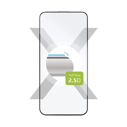 Fixed Fiksuotas | Visas viršelis 2.5D | Ekrano apsauga | Apple | iPhone 15 Pro | Grūdintas stiklas | Juodas