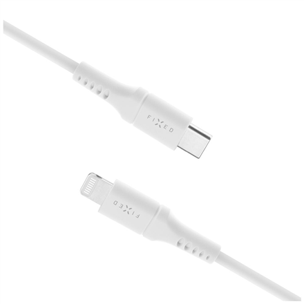Fixed Fiksuotas | Skysto silikono kabelis USB-C/Lightning, 2 m | FIXDLS-CL2-WH