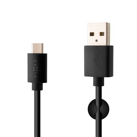 Fixed Ištaisyta | Duomenų ir įkrovimo kabelis su USB/USB-C jungtimis | Juodas