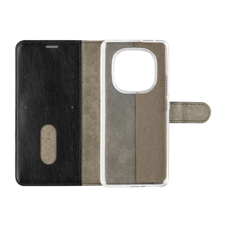 Fixed Fiksuotas Opus | Knygų dėklas | Xiaomi | Redmi Note 14 Pro 5G/POCO X7 | Oda | Juodas