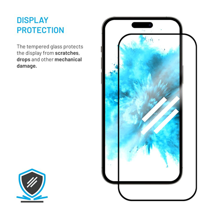 Fixed ekrano apsauga | Samsung | Galaxy A17 4G/5G | Grūdintas stiklas | Juoda | Pilnas padengimas 2.5D