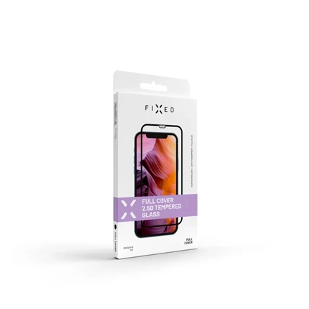 Fixed Fiksuotas ekrano apsauginis stiklas | Xiaomi | Redmi Note 14 4G/5G | Grūdintas stiklas | Juodas | Pilnas dangtelis 2.5D