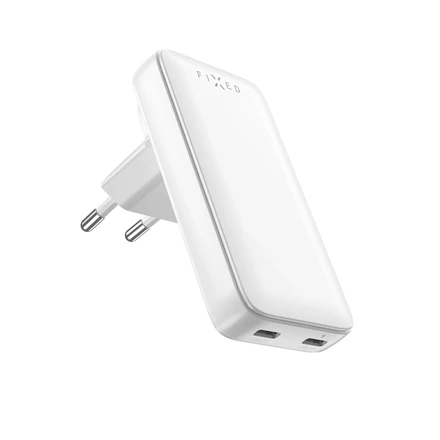 Fixed Slim Traveller 2xUSB-C Travel Charger with world adapters, GaN, 45W | Baltas