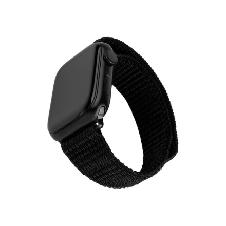 Fixed Ištaisyta | Sportiškas dirželis Apple Watch 38/40/41mm | 160-210 mm | Juodas | Nailonas