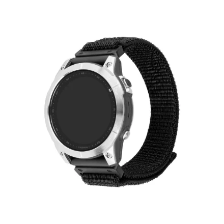 Fixed Ištaisyta | Sportiškas dirželis, skirtas Garmin QuickFit 26mm | 160-210 | Juodas | Nailonas