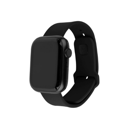 Fixed Fiksuotas | Sportiškas dirželio rinkinys Apple Watch Ultra 49mm | 180-250 mm | Juodas | Silikonas