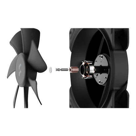 Fractal Design Fraktalų dizainas | 12 aspektas PWM | Juodas | Korpuso ventiliatorius