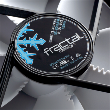 Fractal Design | Dynamic X2 GP-12 PWM Juodas | Baltas blades, juodas frame | Case fan
