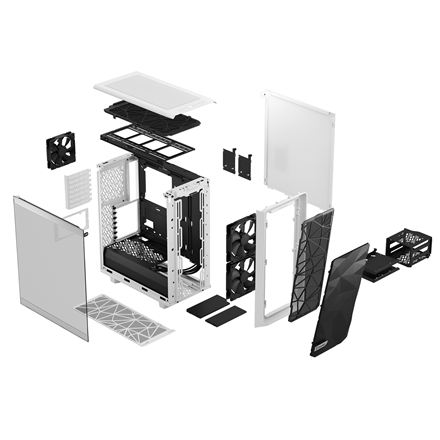 Fractal Design | Meshify 2 Compact Clear Tempered Glass | ATX | Baltas