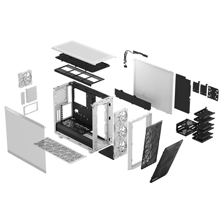 Fractal Design | Meshify 2 RGB TG Clear Tint | Side window | E-ATX | ATX | Baltas
