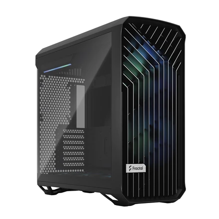 Fractal Design Fraktalų dizainas | Torrent kompaktiškas RGB TG šviesos atspalvis | Šoninis langas | Juodas | ATX