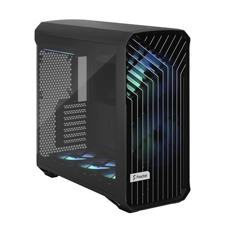 Fractal Design Fraktalų dizainas | Torrent kompaktiškas RGB TG šviesos atspalvis | Šoninis langas | Juodas | ATX